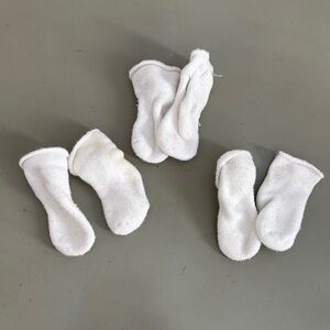 Set of White Baby Socks